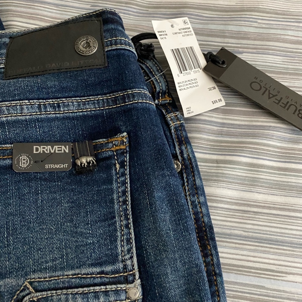 Distressed Buffalo blue jeans